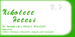 nikolett hetesi business card